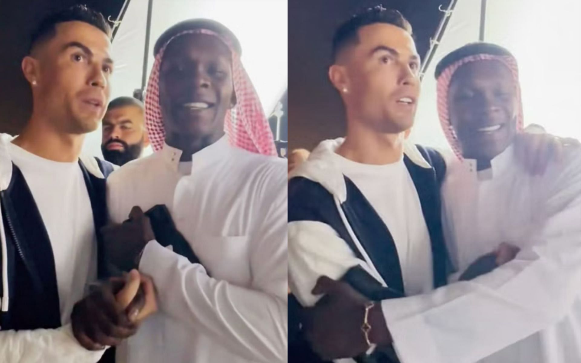 Cristiano Ronaldo and Israel Adesanya. [via Instagram @stylebender]