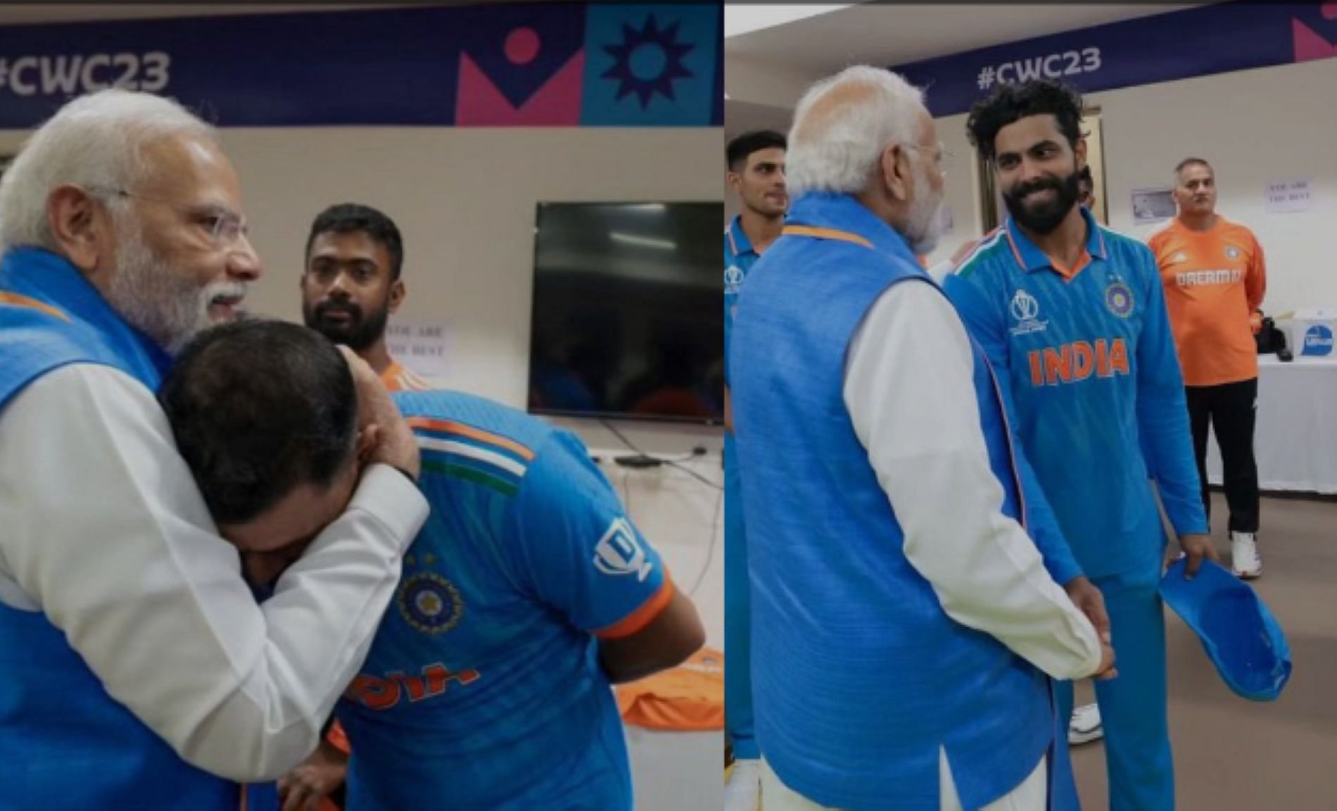 PM Narendra Modi comforted the Indian players after heartbreaking World Cup final loss