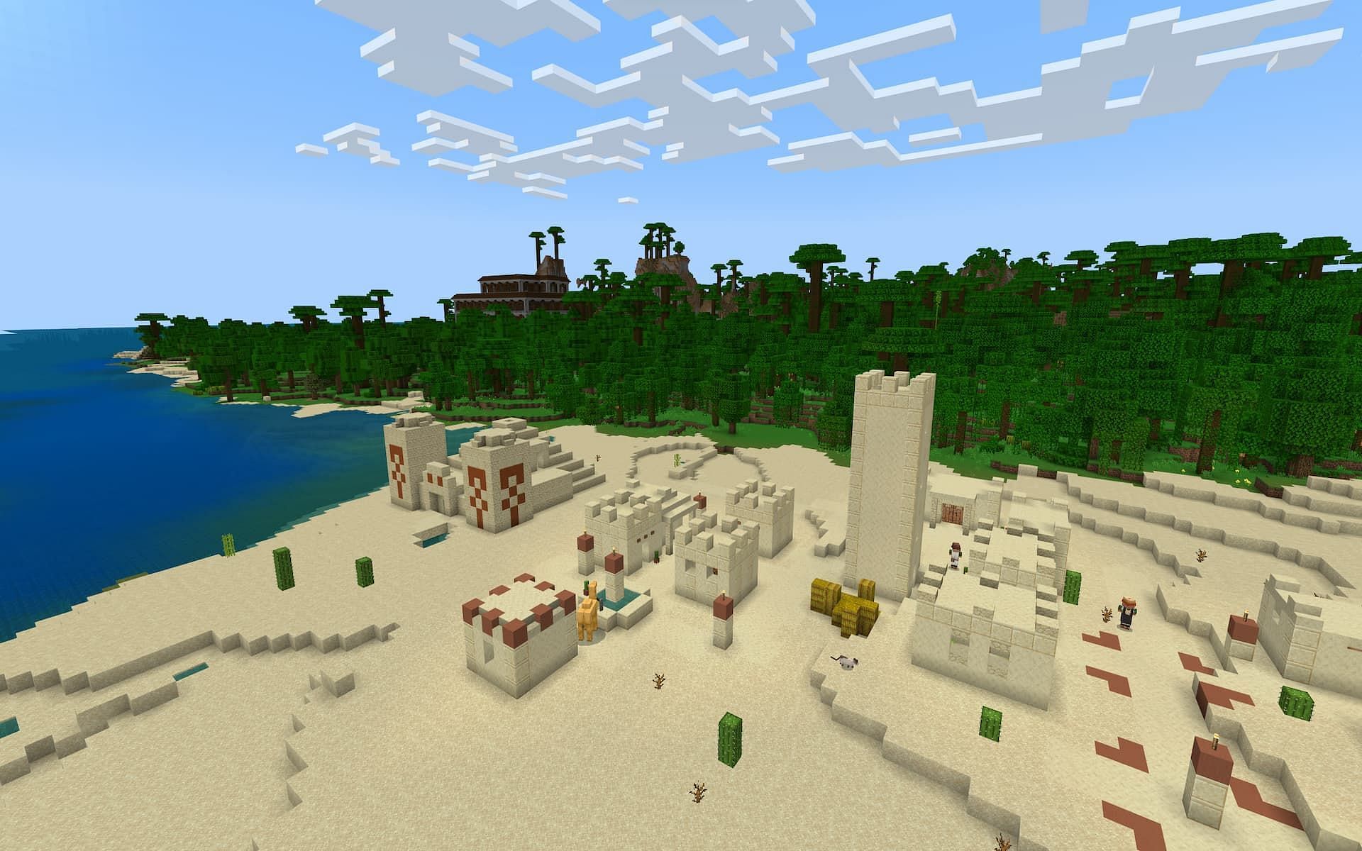 Players can explore the desert with this interesting Minecraft seed (Image via Mojang) 