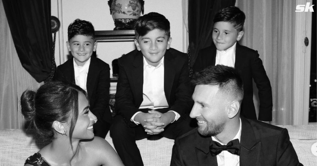 Lionel Messi and  Antonela Roccuzzo (via Getty Images)