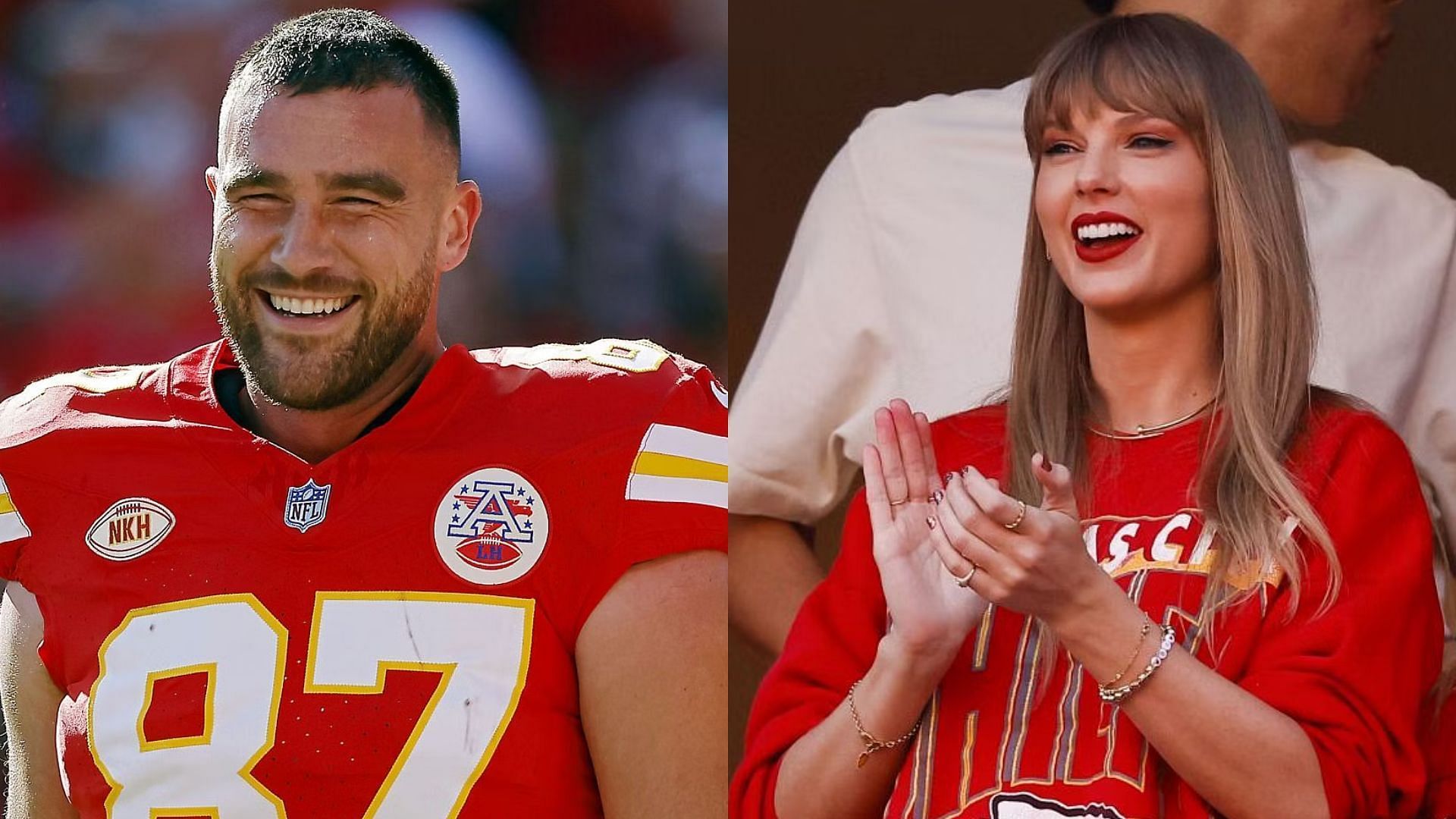 NFL All-Pro tight end Travis Kelce and 12-time Grammy Award winner Taylor Swift