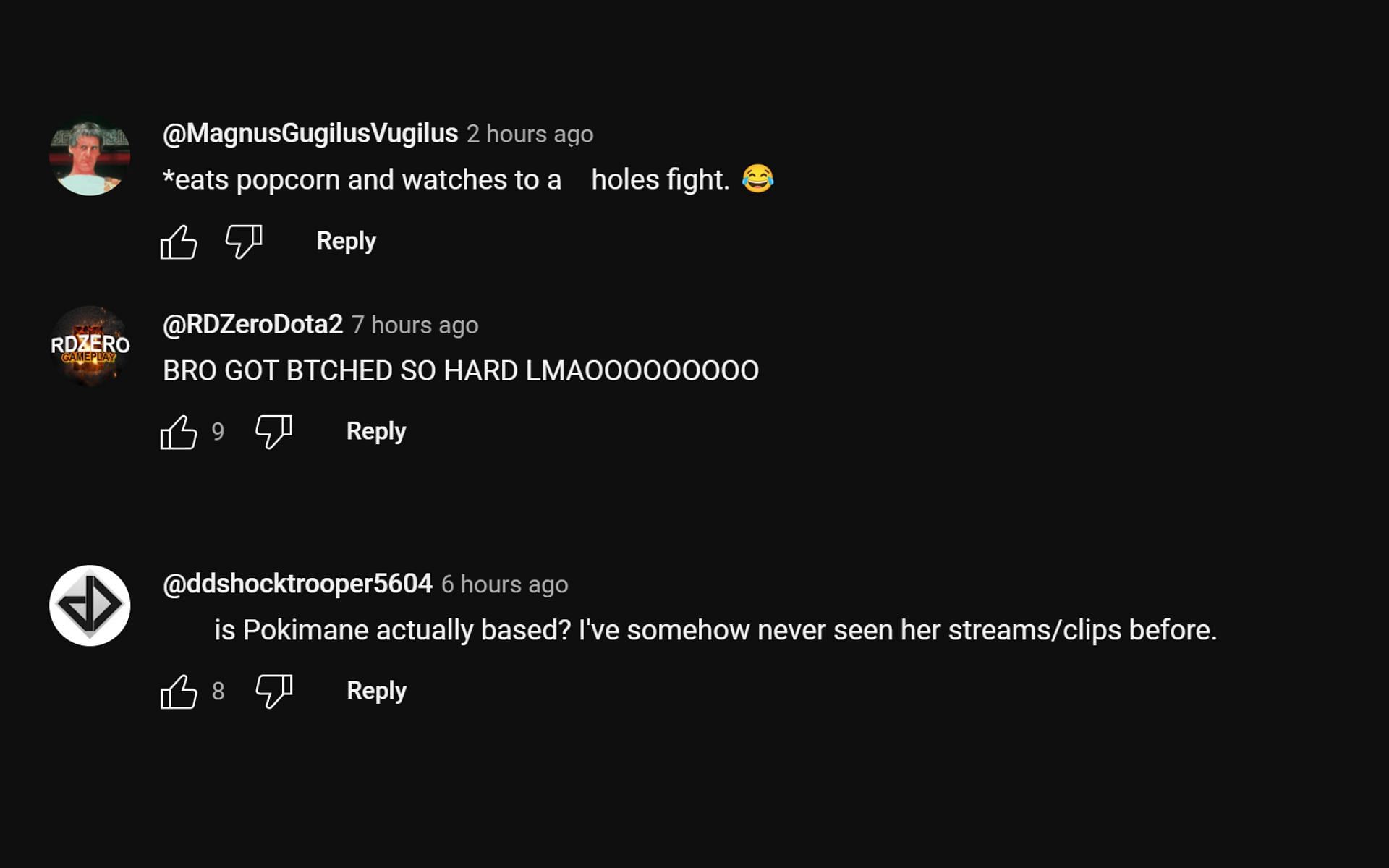 Fans react to the streamers&#039; clip (Image via iLoooveClips/YouTube)