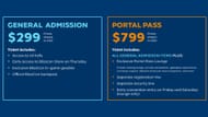 Genel Giriş ve Portal Geçiş biletlerinin yan yana karşılaştırılması (Resim Blizzcon aracılığıyla)