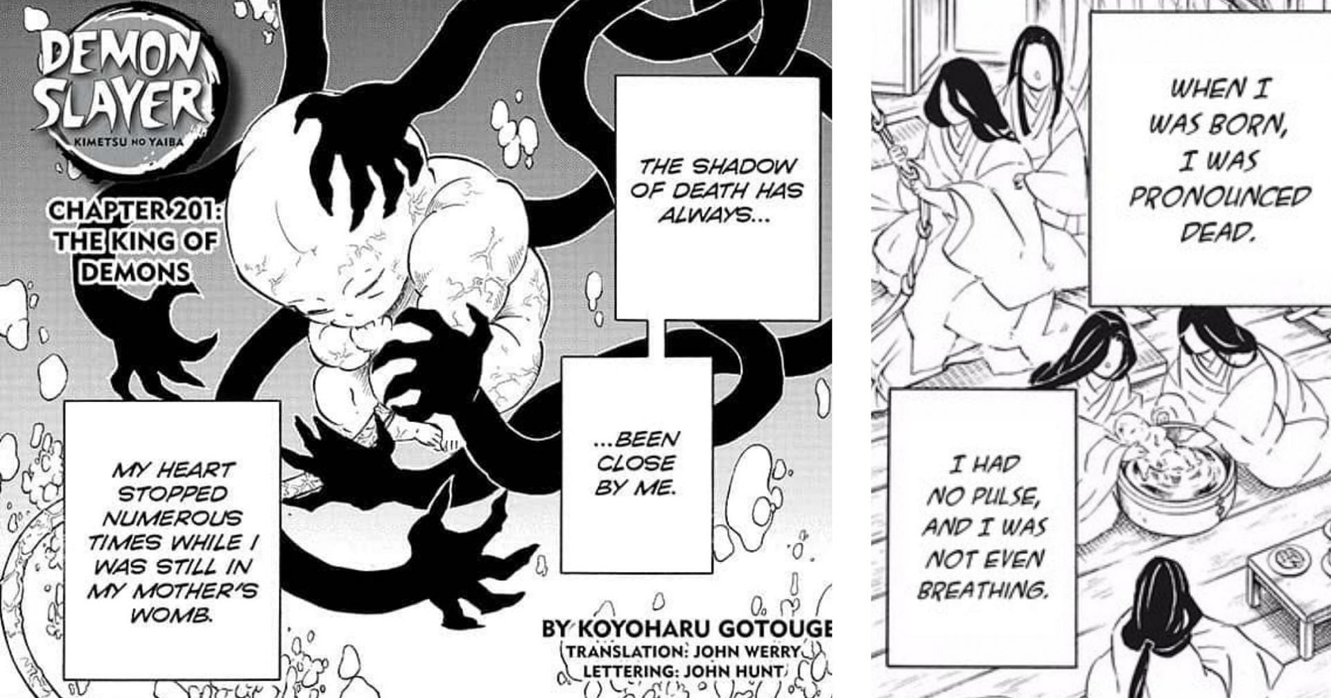 Muzan as seen in the Demon Slayer manga (Image via Shueisha)