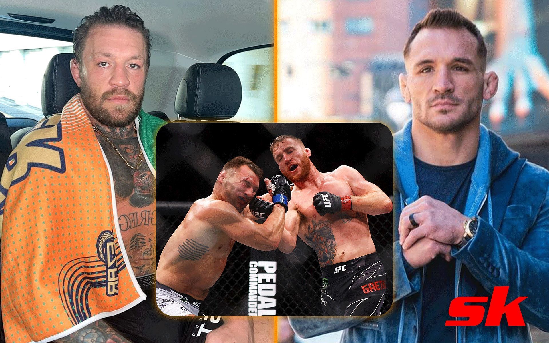 Images via: [@@GeorgeMMA_ on X, and @mikechandlermma and @thenotoriousmma on Instagram]