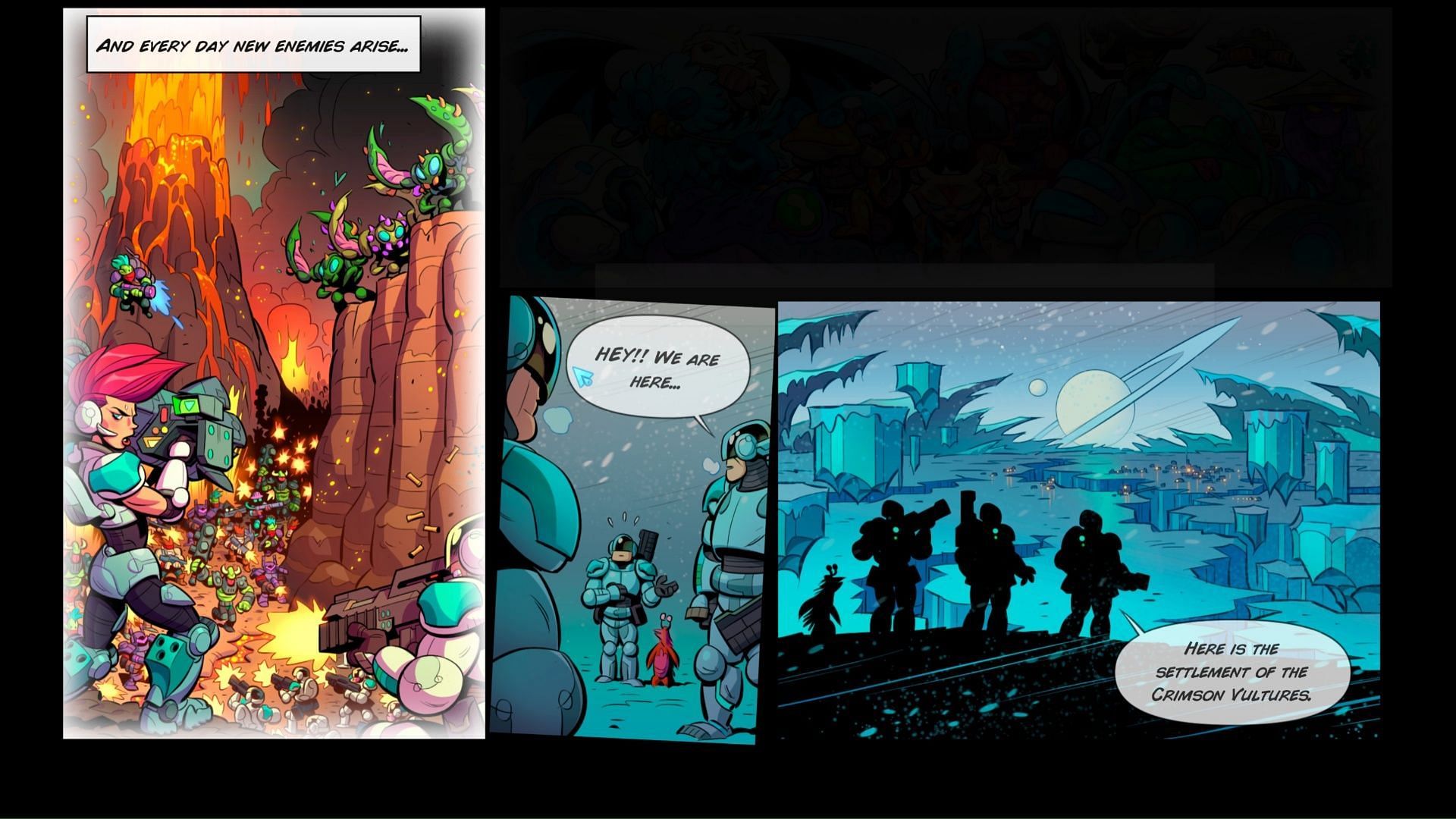 The presentation of the story via comic book panels was an amazing decision (Image via Ironhide Game Studio)