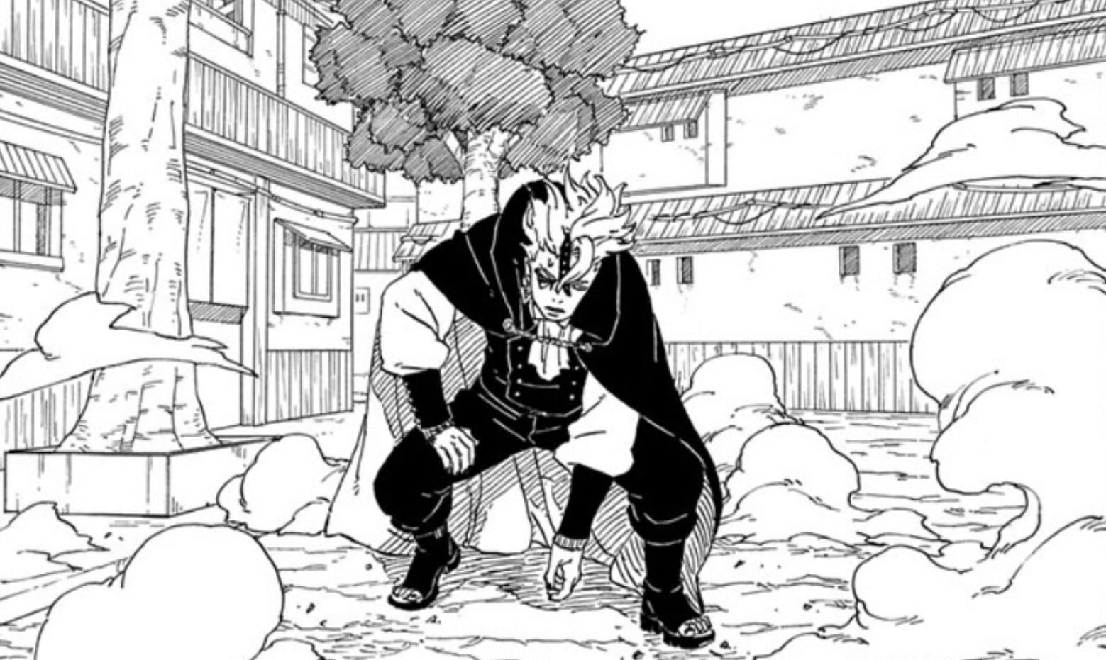 Code after being attacked with Rasengan: Uzuhiko in Boruto: Two Blue Vortex manga (Image via Shueisha)
