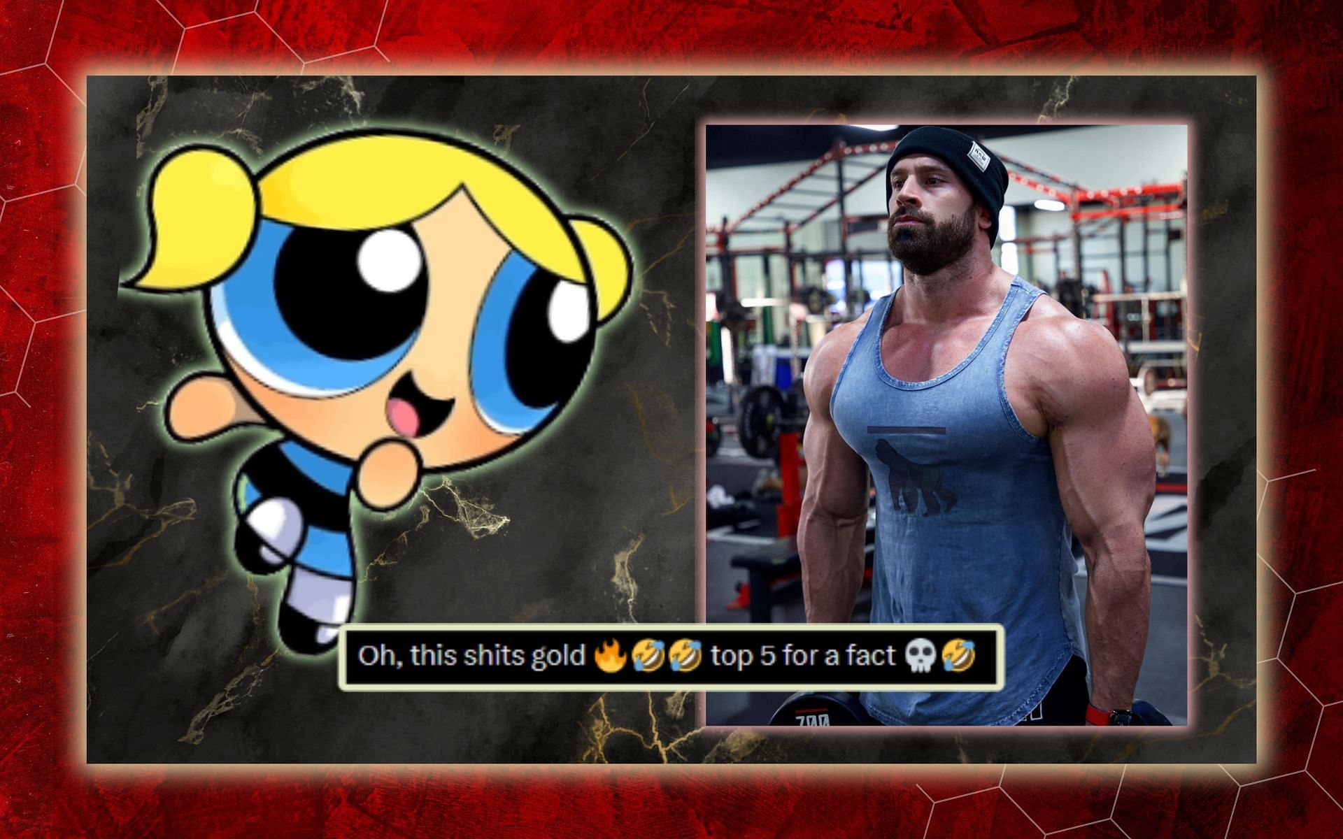 Fitness YouTuber Bradley Martyn dresses up as Bubbles from Powerpuff Girls