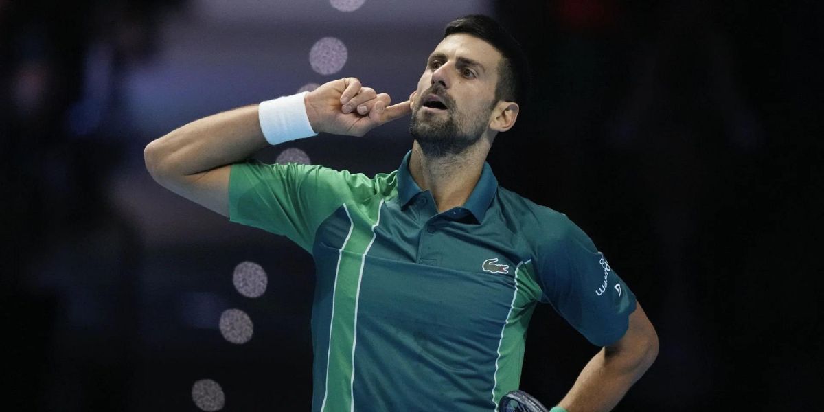 Novak Djokovic provokes the crowd at the 2023 ATP Finals