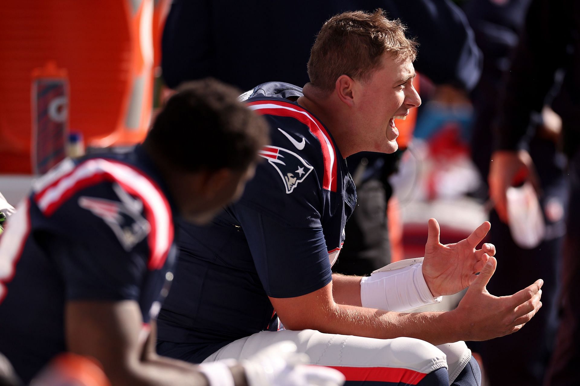 Mac Jones at Buffalo Bills v New England Patriots