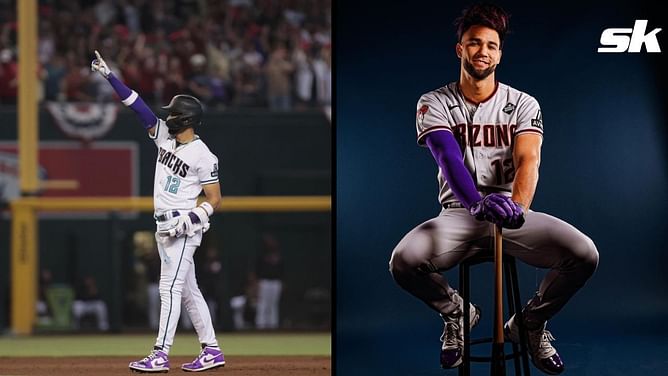 In Photos: Lourdes Gurriel Jr. adds spooky twist to warmups with Jason Mask prior to 2023 World Series Game 4