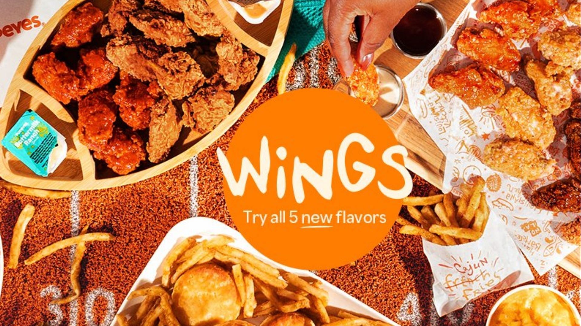 Chicken Wings are joining the chain&#039;s menu as a permanent offering starting November 22 (Image via Popeyes)