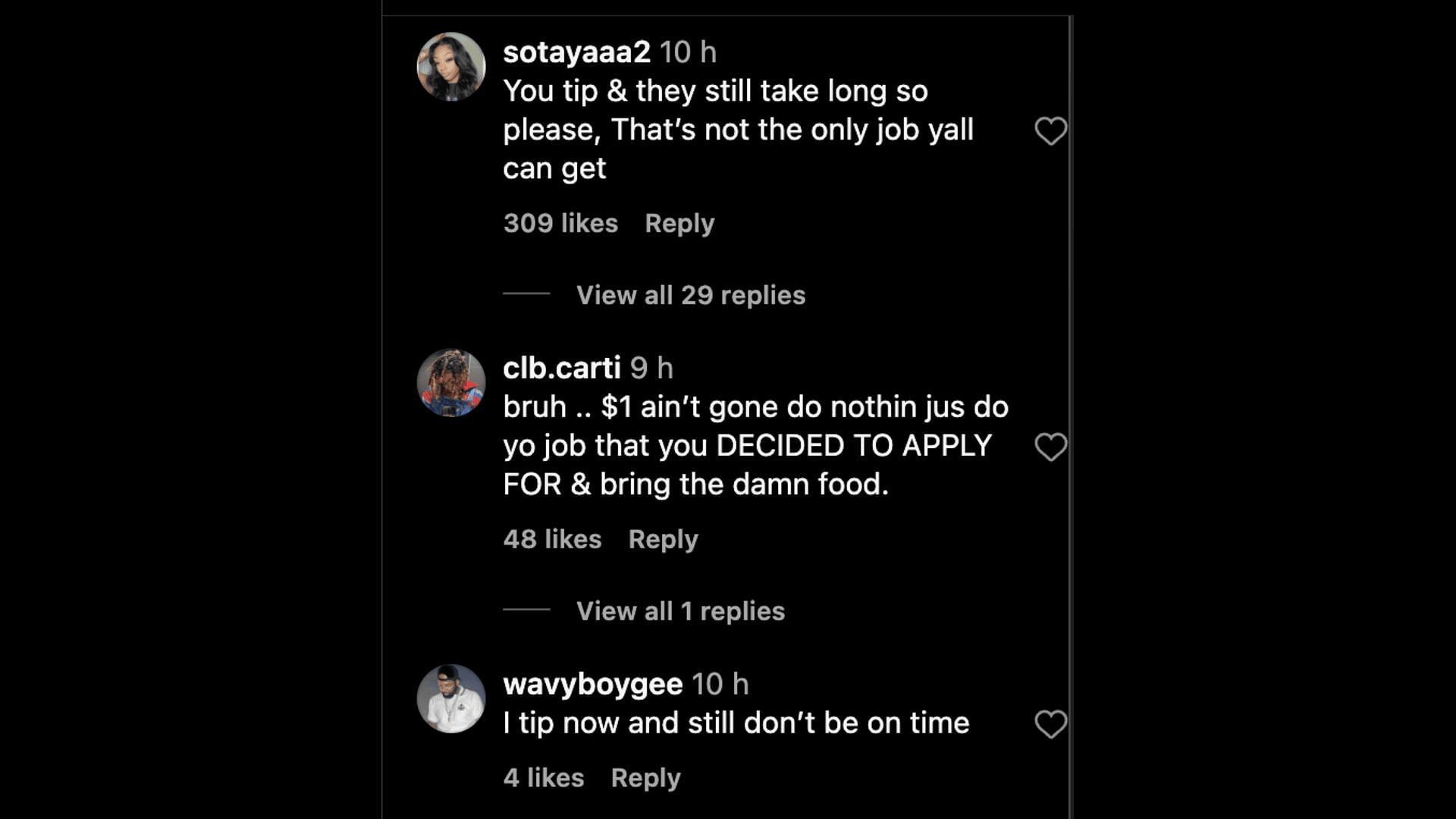 Social media users bashed the delivery app as they announced delayed deliveries for customers who won&#039;t tip: Reactions explored (Image via Instagram)