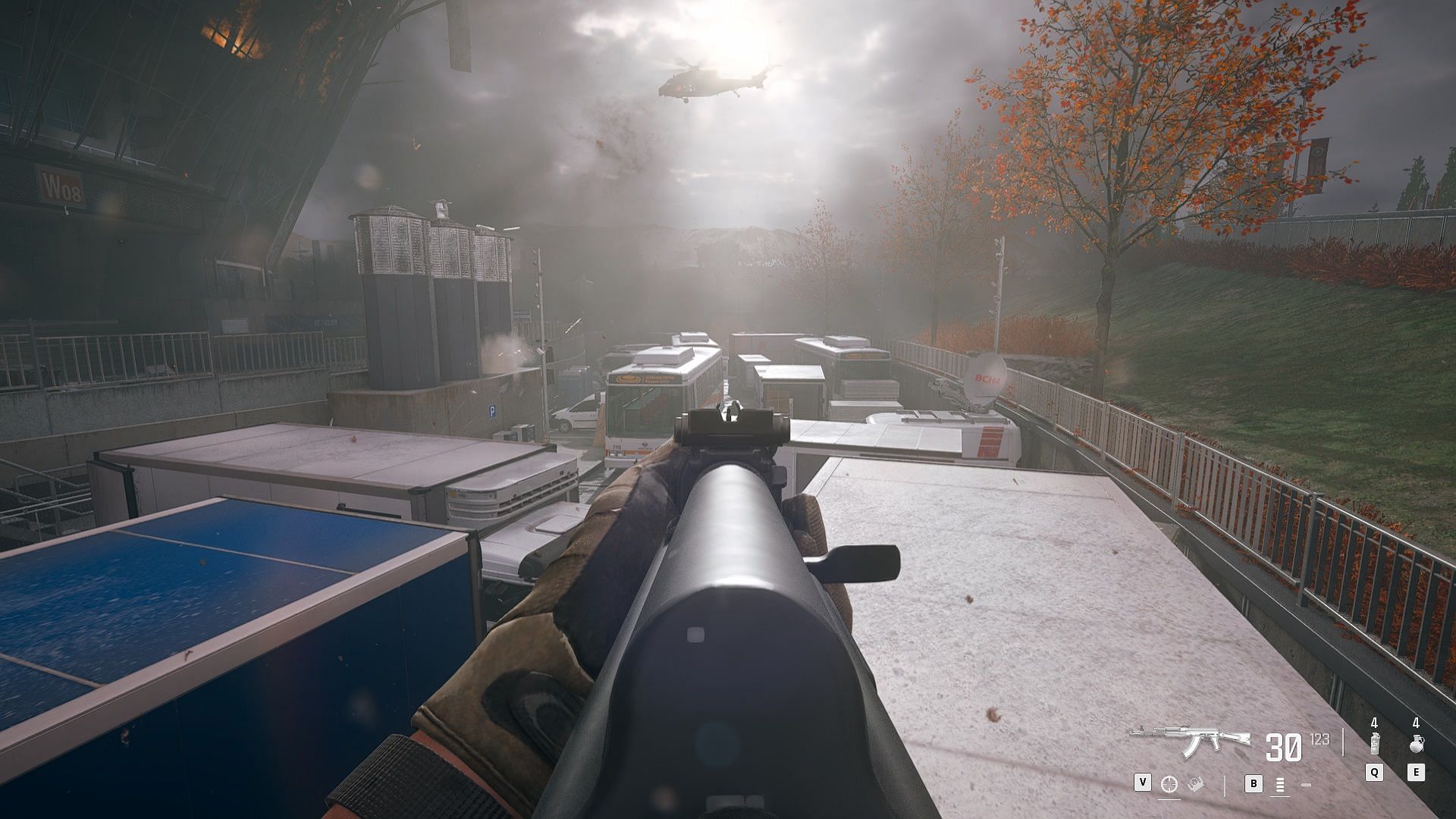 Taking out enemies from the top of a bus in Modern Warfare 3 campaign mission 8 