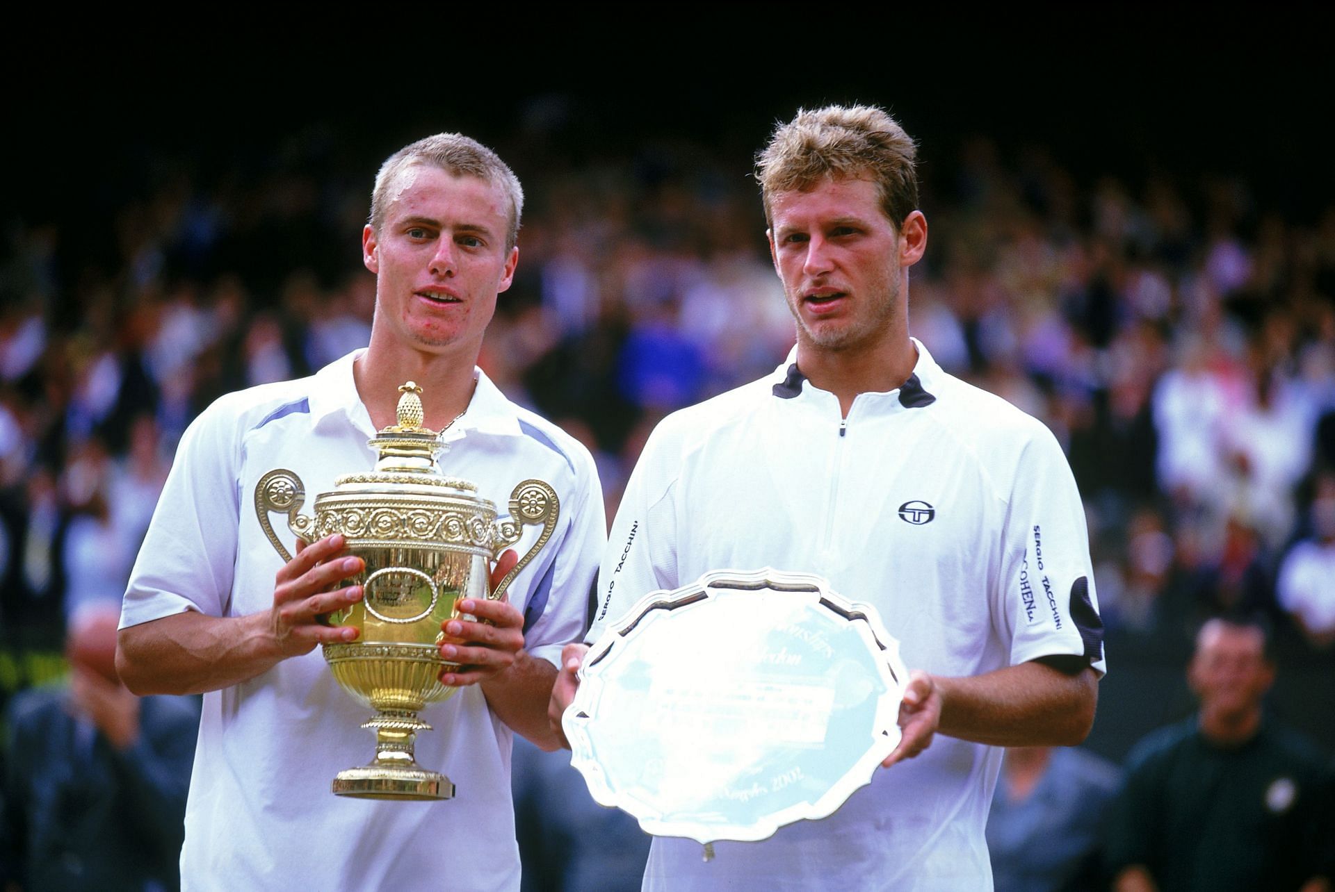 Australia&#039;s Lleyton Hewitt defeated Argentina&#039;s David Nalbandian to win the 2002 Wimbledon title