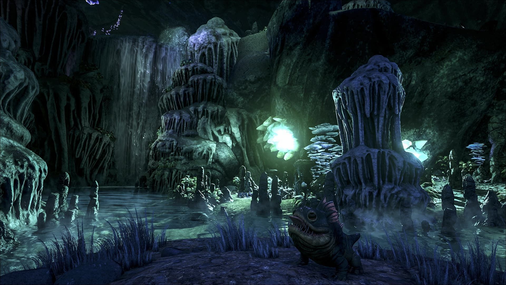 Underground cave with piranhas in ARK Survival Ascended