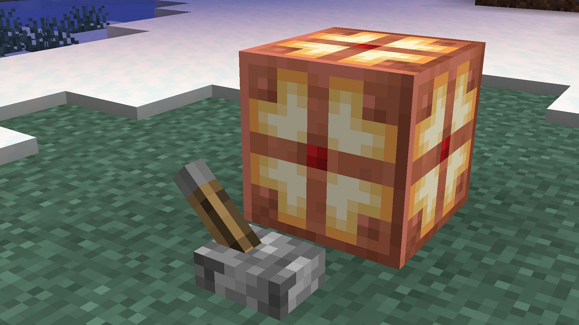 Copper bulbs can be turned on using any redstone block that sends a signal (Image via Mojang)