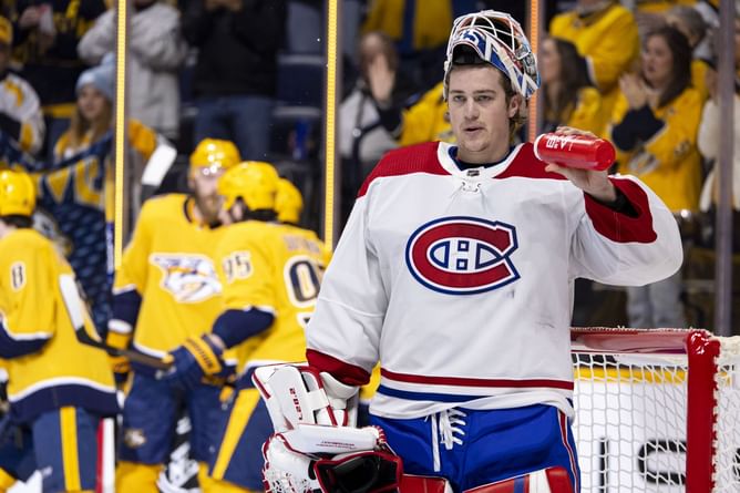 Montreal Canadiens goalie Sam Montembeault addresses contract extension reports