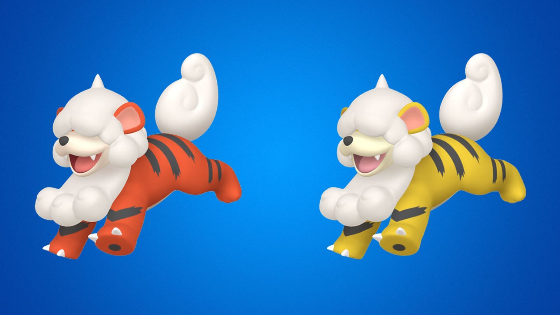 Regular and Shiny Hisuian Growlithe (Image via TPC)