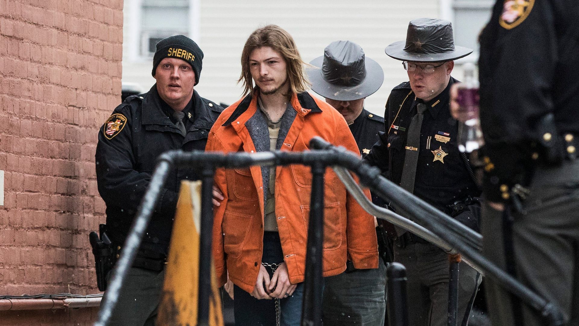 Edward Wagner being taken into custody (image via Robert McGraw/Gazette)