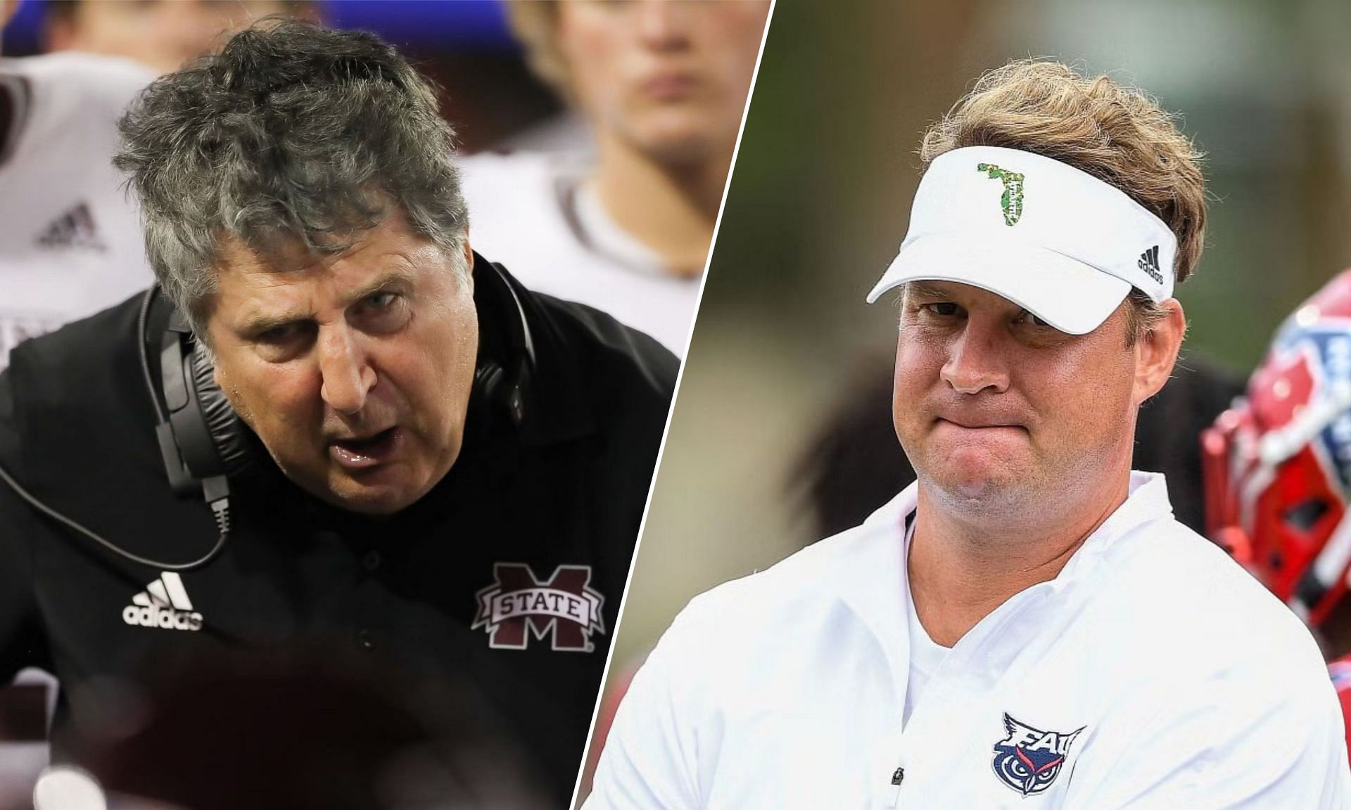 Mike Leach (left), Lane Kiffin (right)