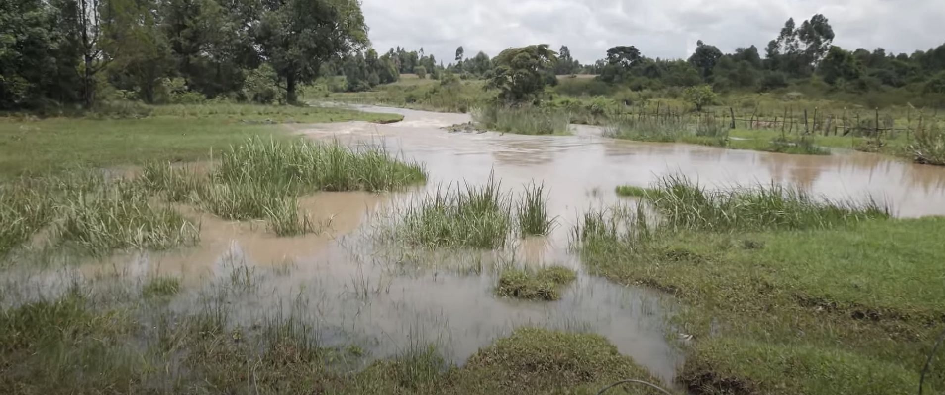 A still from the video showcasing the former source of water for the students in Nairiri village (Image via YouTube)