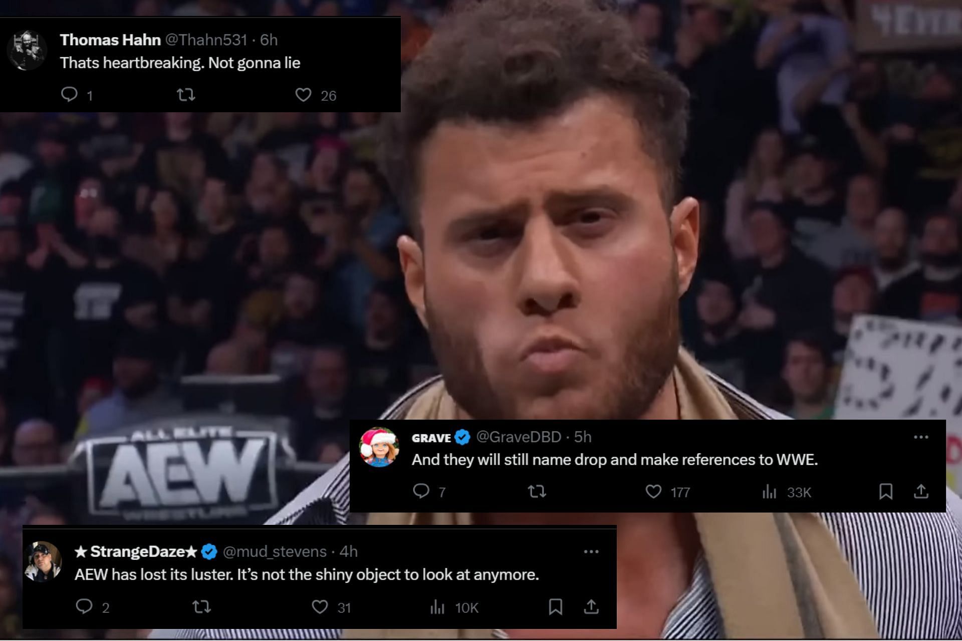 Social media had something to say about empty seats at an AEW event
