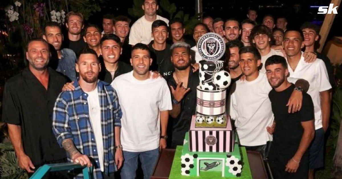 Lionel Messi and Inter Miami teammates