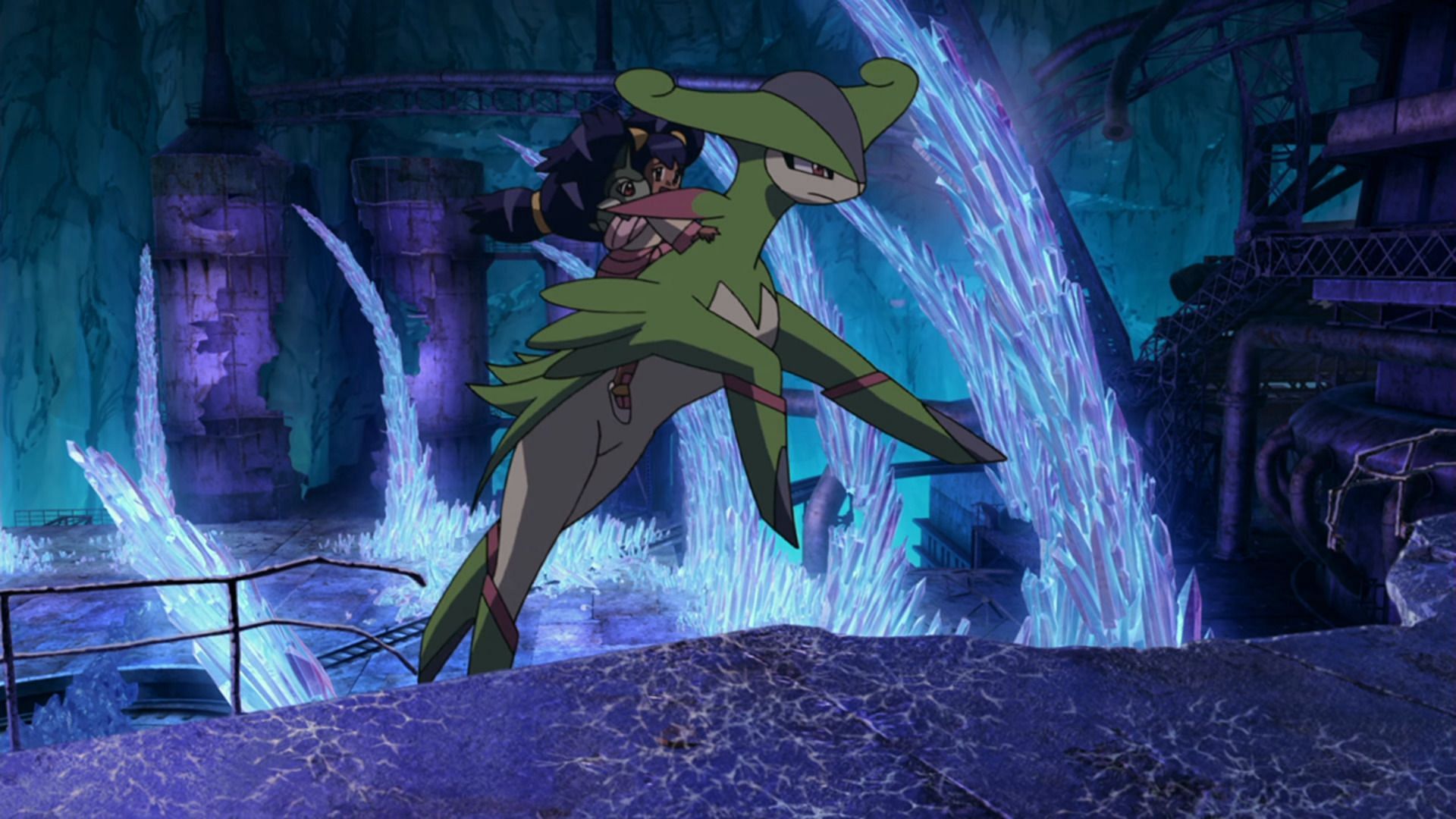 Virizion as seen in the anime (Image via The Pokemon Company)