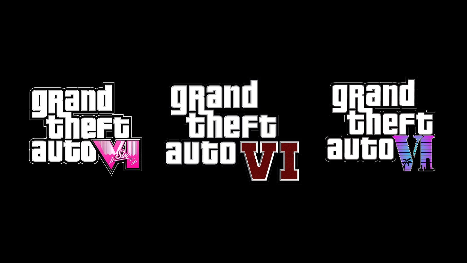 Some unofficial versions of the Grand Theft Auto 6 logo (Image via Sportskeeda)