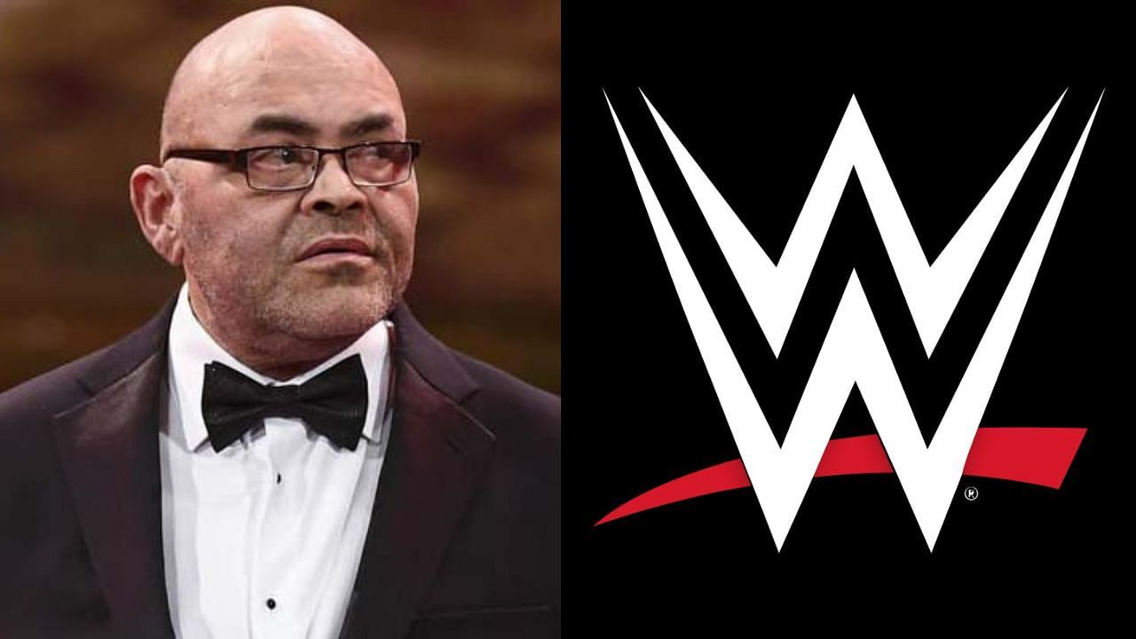 Konnan (left) and WWE logo (right)