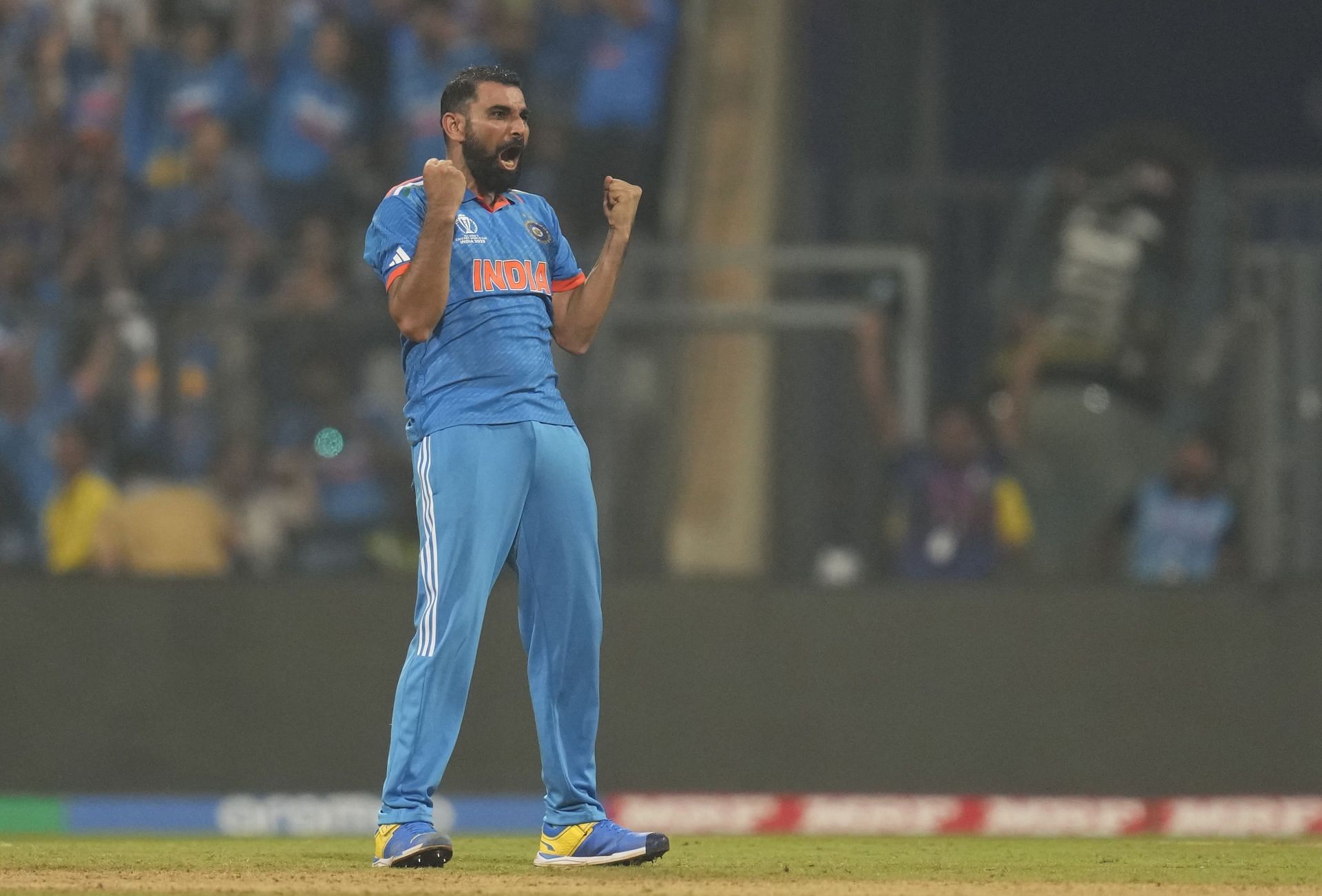 Mohammed Shami fired up during the semi-final vs New Zealand [Getty Images]