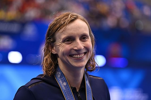 WATCH: When Katie Ledecky swam with a glass of chocolate milk on her head