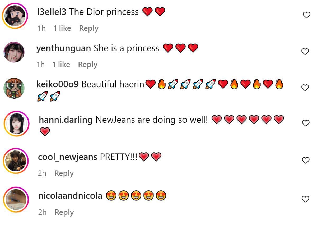 Fan comments (Image via @ellehongkong/Instagram)