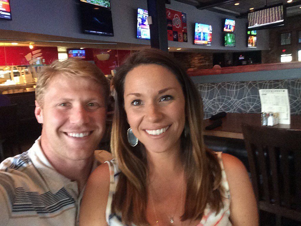 Bobby Carpenter (L) with his wife, Courtney