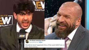 "One of the worst AEW hires in their short history" - Fans react to WWE legend's one-year anniversary in Tony Khan's promotion