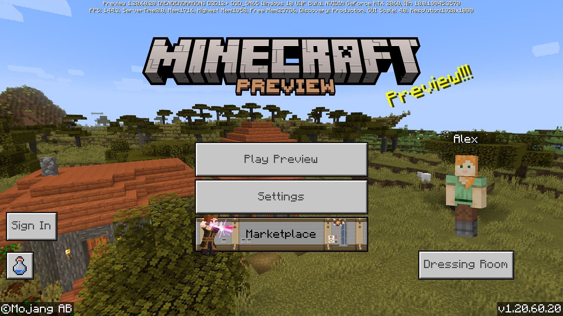 Minecraft Preview 1.20.60.20 debuted on November 15, 2023 (Image via Mojang)