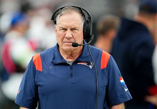 Bill Belichick at New England Patriots v Las Vegas Raiders