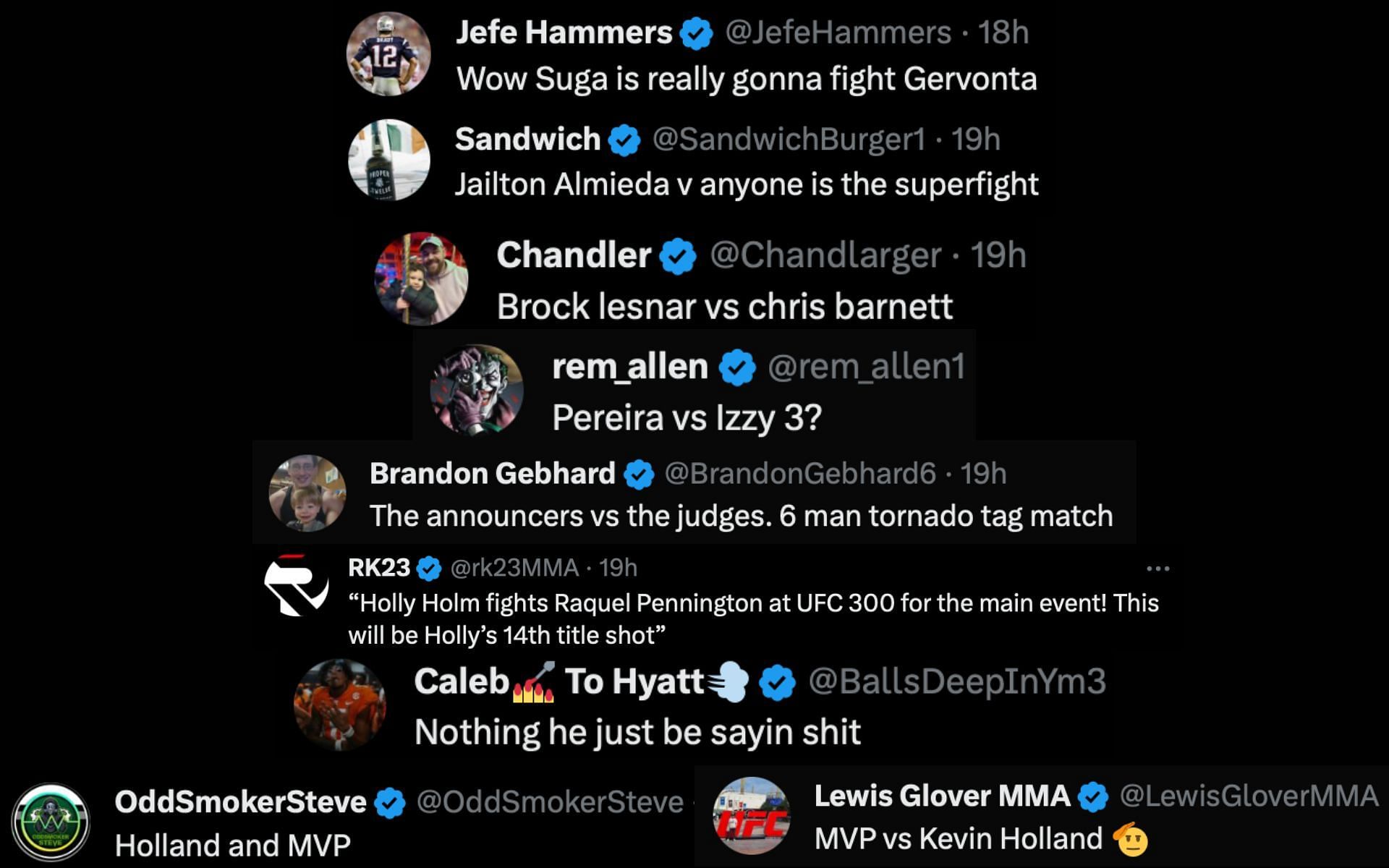 Fans react to Dana White&#039;s comments on X.
