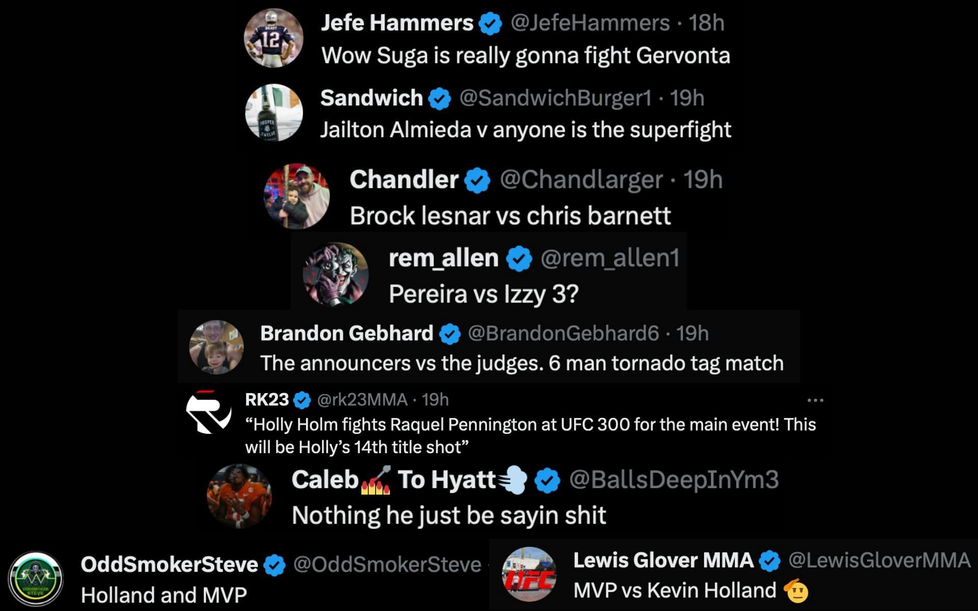 Fans react to Dana White's comments on X.