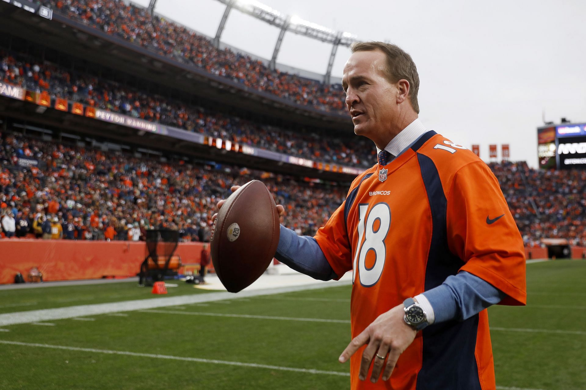 Peyton Manning during Washington Commanders vs. Denver Broncos