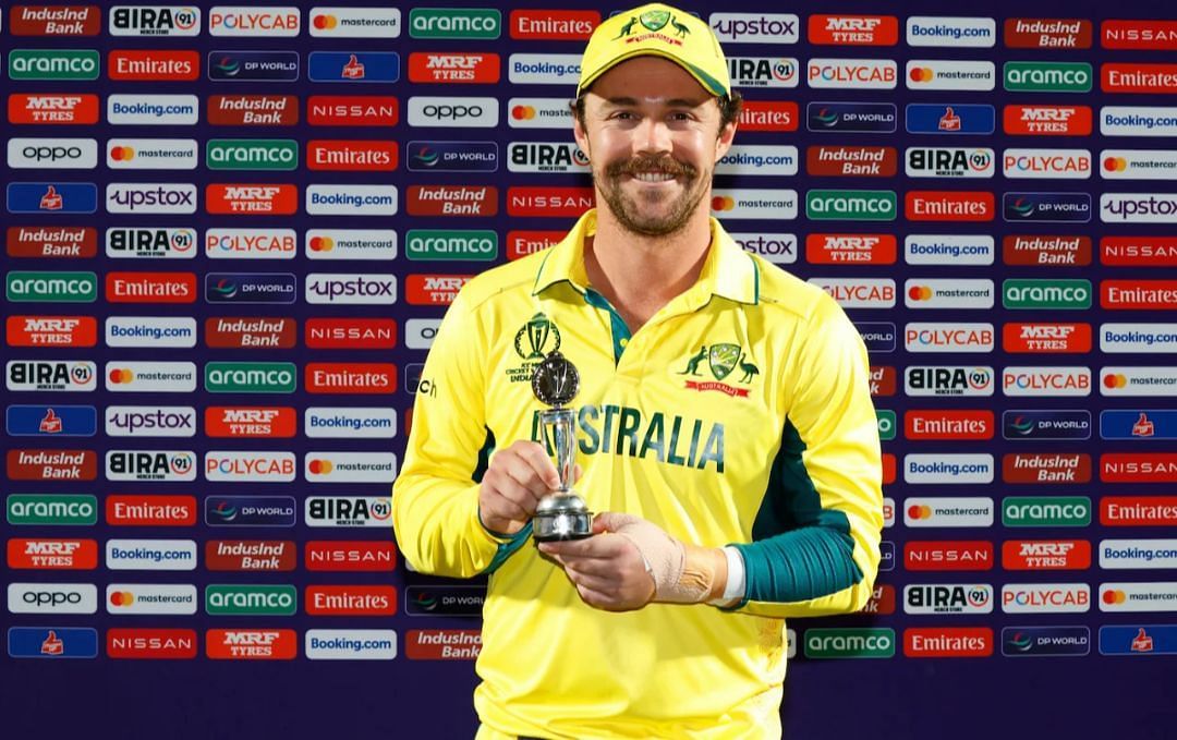 Travis Head with the Player of the Match award [Getty Images]