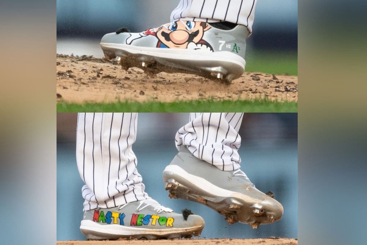 Nestor Cortes wore custom Mario cleats during the 2023 MLB season