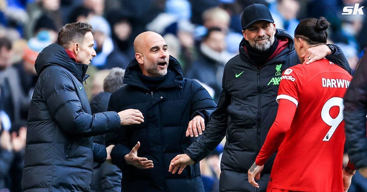 Darwin Nunez and Pep Guardiola clashed after the Manchester City-Liverpool match on Saturday