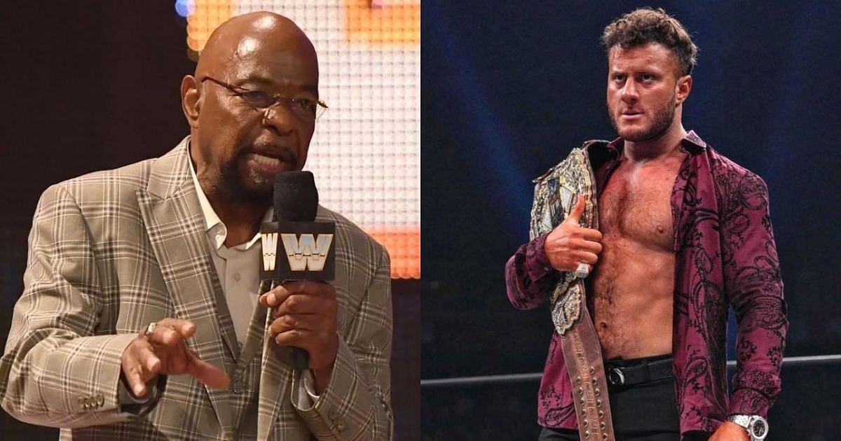 WWE Hall of Famer Teddy Long and MJF.