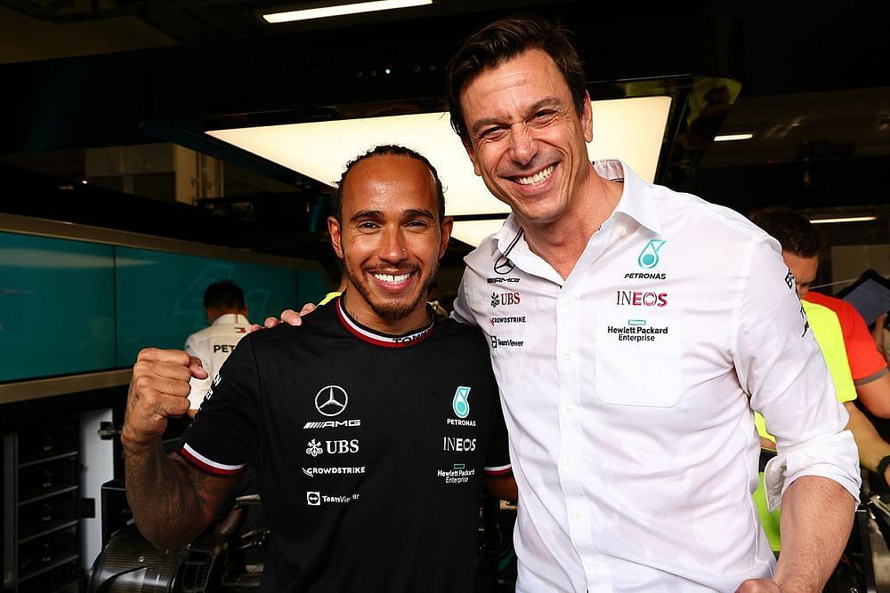 Lewis Hamilton and Toto Wolff