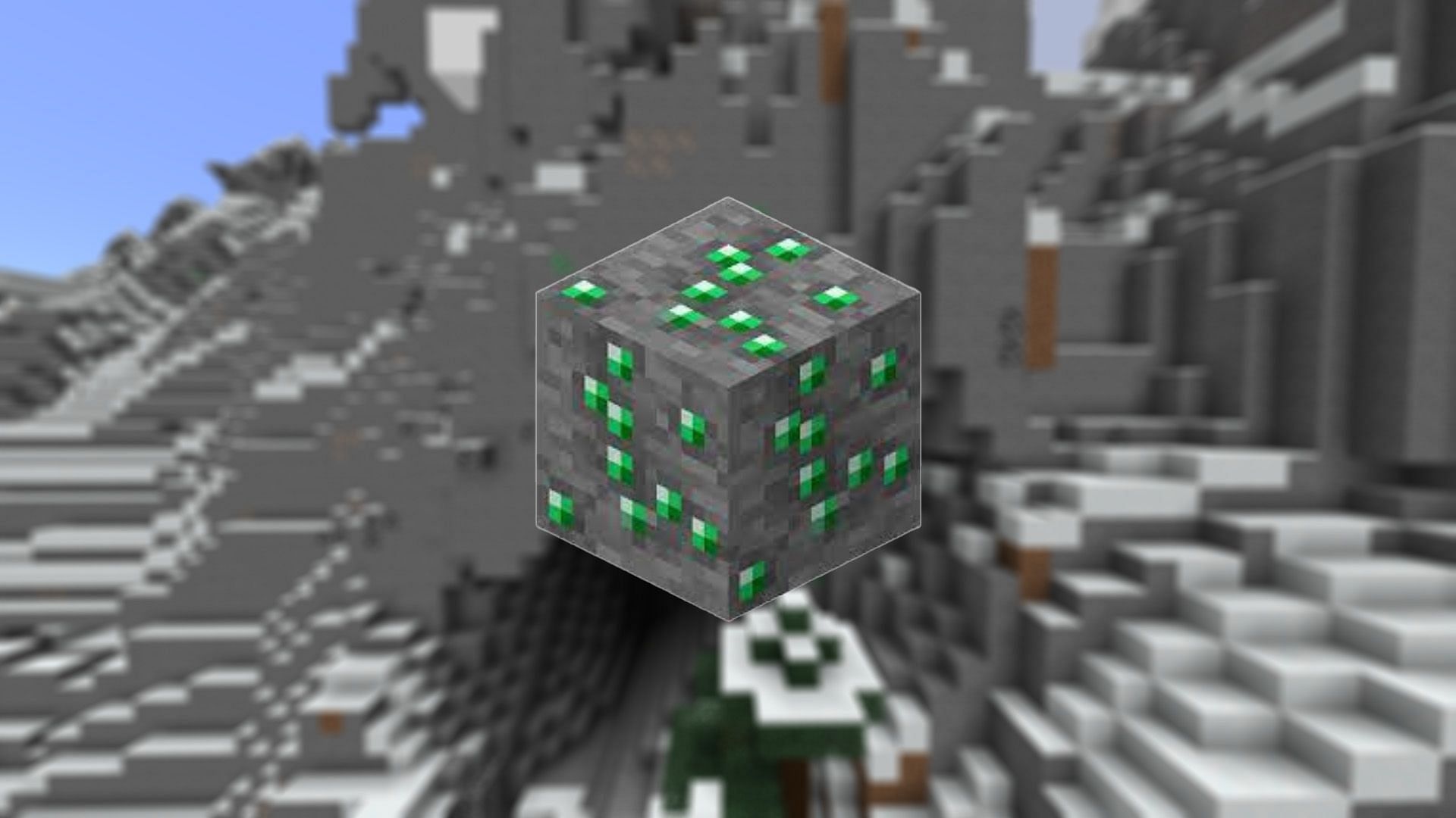 Emerald ore in Minecraft (Image via Mojang)