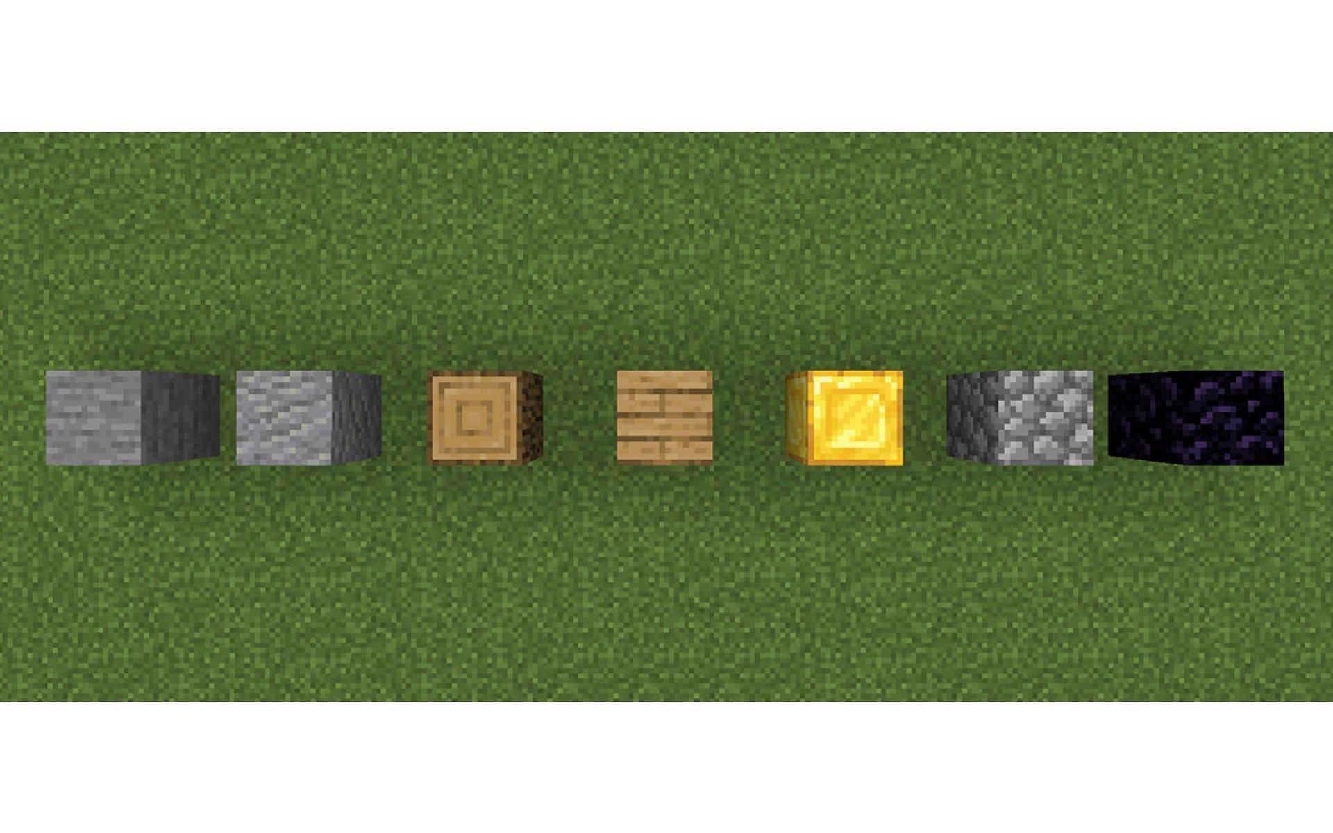 Adding textures to builds can greatly vary how they look (Image via Mojang)