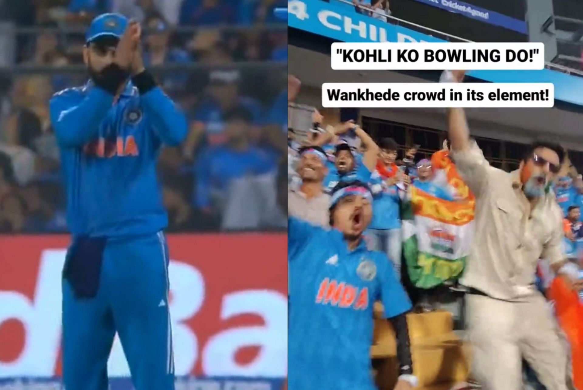 Wankhede Crowd Chants "Kohli Ko Bowling Do!" During IND Vs SL 2023 ...