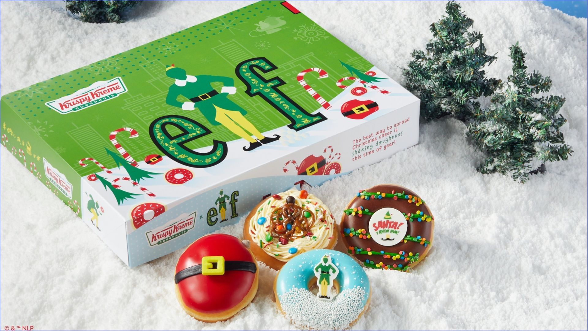 The new Elf-movie-inspired doughnuts are based on Original Glazeds (Image via Krispy Kreme)